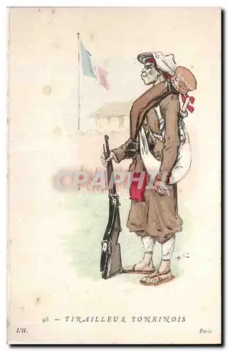 Cartes postales Tirailleur tonkinois Tonkin Militaria Uniforme