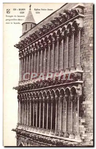 Ansichtskarte AK Dijon Eglise Notre Dame Rangee de fausses gargouilles decorant la facade