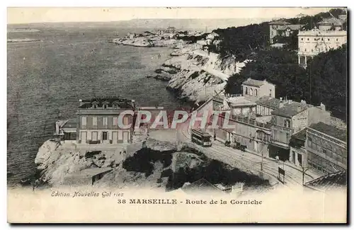 Cartes postales Marseille Route de la corniche