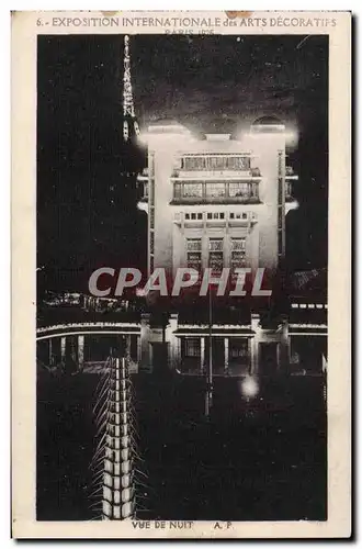 Cartes postales Exposition Internationale des Arts Decoratifs Paris 1925 Vue de nuit