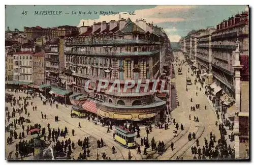 Cartes postales Marseille La rue de la Republique