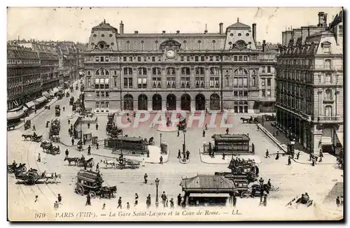 Ansichtskarte AK Paris La gare Saint Lazare et la cour de Rome