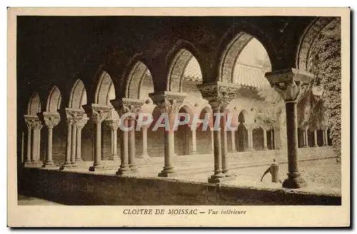 Cartes postales Cloitre de Moissac Vue interieure
