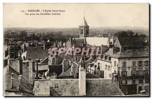 Cartes postales Bourges L'eglise Notre Dame Vue prise des nouvelles galeries