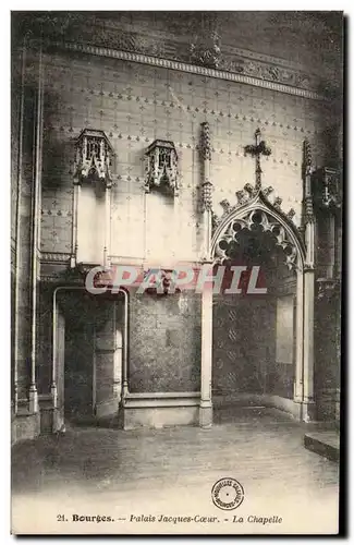 Cartes postales Bourges Palais Jacques Coeur La chapelle