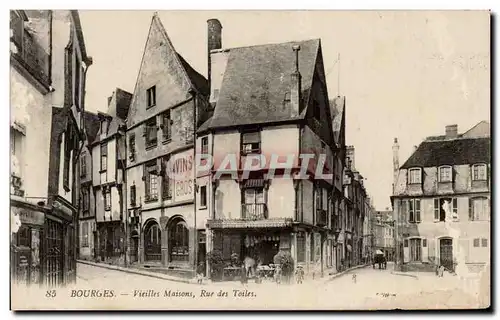 Cartes postales Bourges Vieilles maisons Rue des Toiles