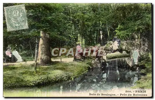 Ansichtskarte AK Paris Bois de Boulogne Pres du ruisseau