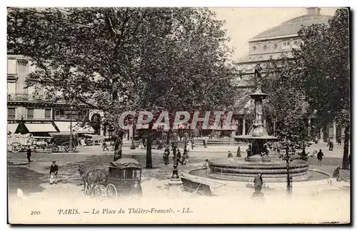 Ansichtskarte AK Paris La place du theatre francais