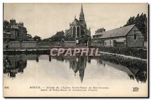 Ansichtskarte AK Rouen Abside de l&#39eglise Notre Dame de Bon Secours