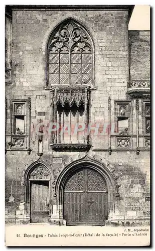 Cartes postales Bourges Palais Jacques Coeur Porte d'entree