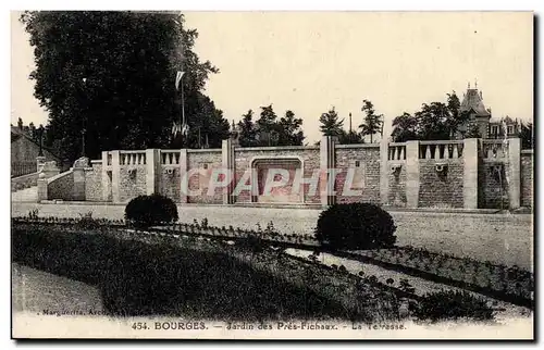 Cartes postales Bourges Jardin des Pres Fichaux La terrasse