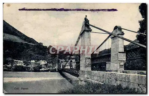 Cartes postales St Georges des commiers Le pont suspendu