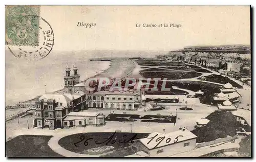 Cartes postales Dieppe Le casino et la plage