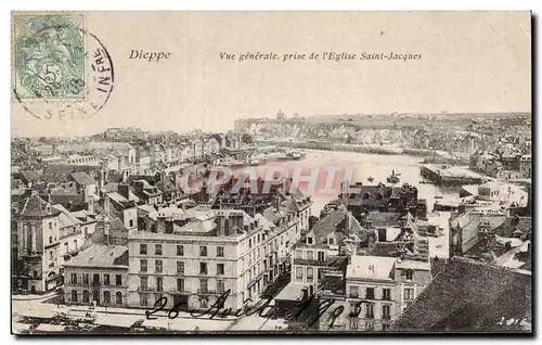 Ansichtskarte AK Dieppe Vue generale prise de l&#39eglise Saint Jacques