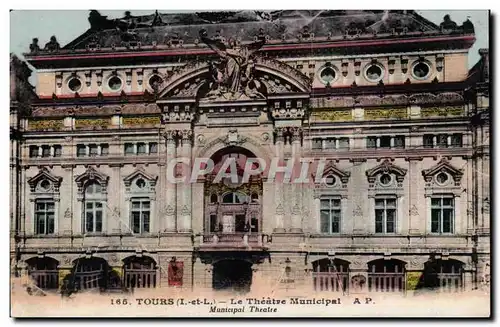 Cartes postales Tours Le theatre municipal