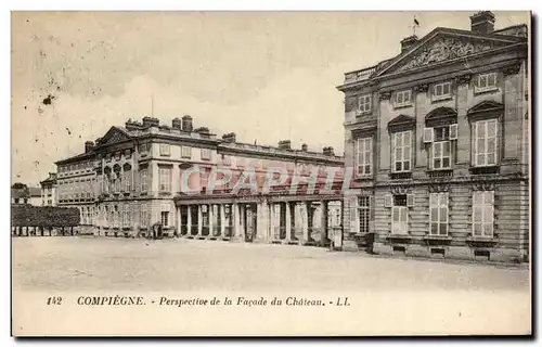 Ansichtskarte AK Compiegne Perspective de la facade du chateau