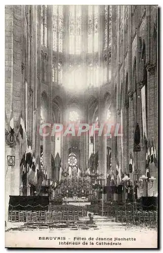 Cartes postales Beauvais Fetes de Jeanne d&#39arc Interieur de la cathedrale
