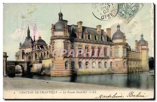 Cartes postales Chateau de Chantilly La facade Nord Est