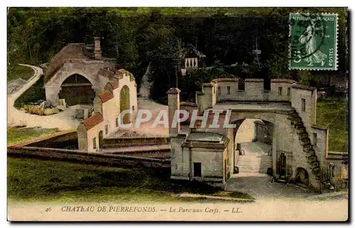 Cartes postales Chateau de Pierrefonds Le parc aux cerfs