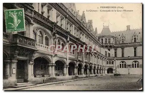 Ansichtskarte AK Chateau de Pierrefonds Colonnade de la cour d&#39honneur