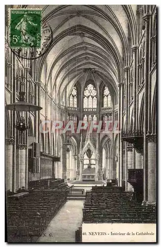 Cartes postales Nevers Interieur de la cathedrale
