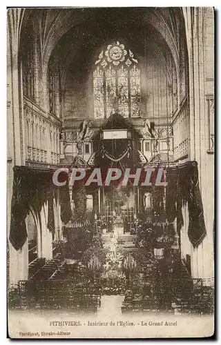 Ansichtskarte AK Pithiviers Interieur de l&#39eglise Le grand autel