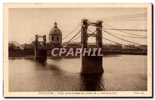 Cartes postales Toulouse Pont Saint Pierre et Dome de la Grave (1639)