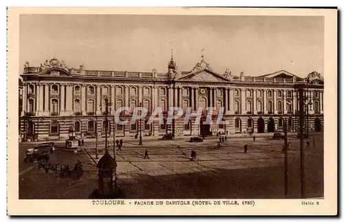 Cartes postales Toulouse Facade du capitole Hotel de ville 1750