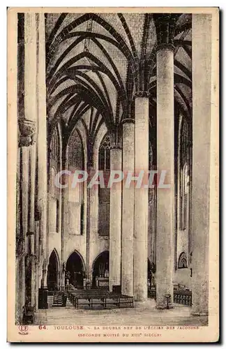 Cartes postales Toulouse La double nef de l&#39eglise des Jacobins