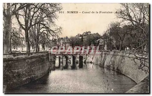 Cartes postales Nimes Canal de la fontaine