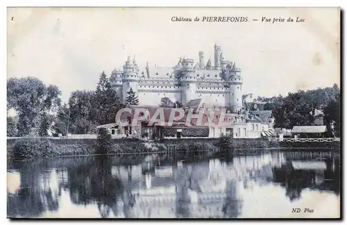 Ansichtskarte AK Chateau de Pierrefonds Vue prise du lac