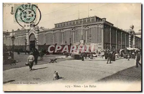 Cartes postales Nimes Les halles