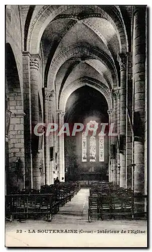 Cartes postales La Souterraine Interieur de l'eglise