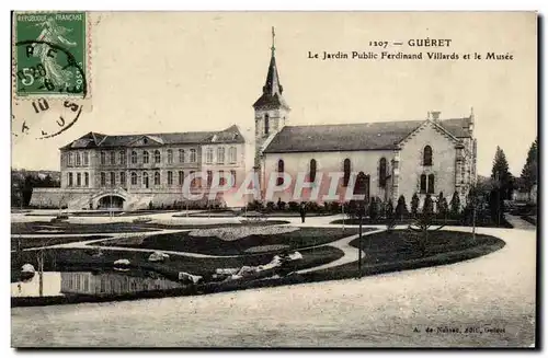 Cartes postales Gueret Le jardin Public Ferdinand Villards et le musee