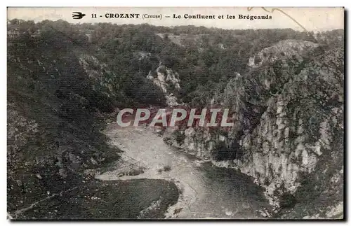 Cartes postales Crozant Le confluent et les Bregeauds