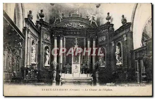 Cartes postales Evaux les Bains Le choeur de l'eglise