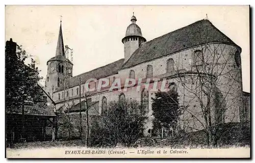 Cartes postales Evaux les Bains L'eglise et le calvaire