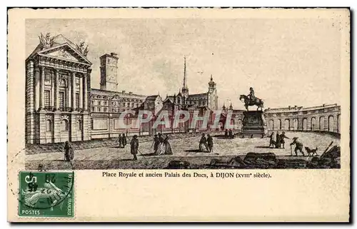 Cartes postales Dijon Place royale et ancien palais des Ducs