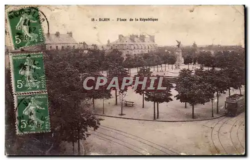 Ansichtskarte AK Dijon Place de la Republique