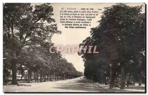 Ansichtskarte AK Dijon Cours du parc