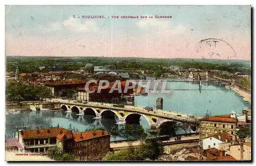 Cartes postales Toulouse Vue generale sur la Garonne