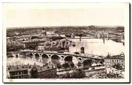 Cartes postales Toulouse Vue generale sur la Garonne