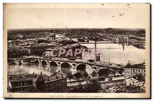 Cartes postales Toulouse Vue generale sur la Garonne