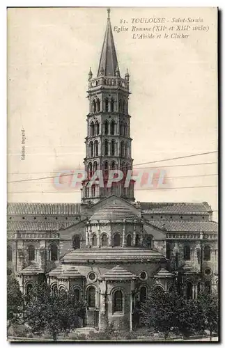 Ansichtskarte AK Toulouse Saint Sernin Eglise romane L&#39abside et le clocher