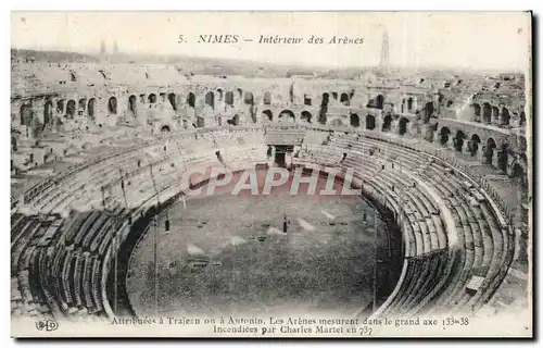Cartes postales Nimes Interieur des arenes