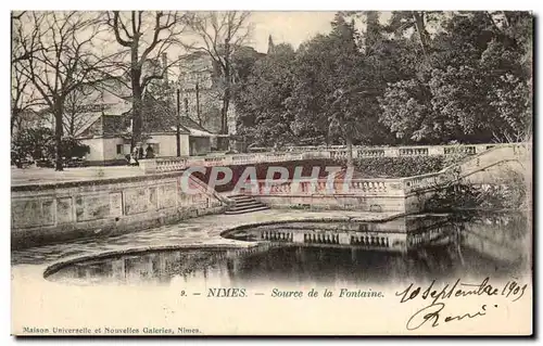 Cartes postales Nimes Source de la fontaine