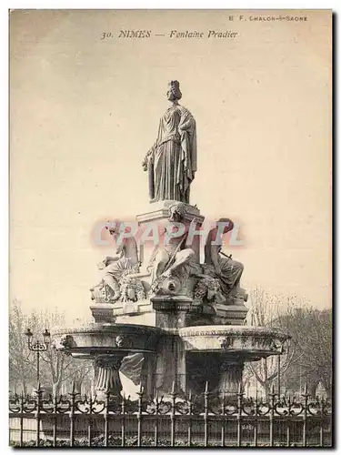 Ansichtskarte AK Nimes Fontaine Pradier