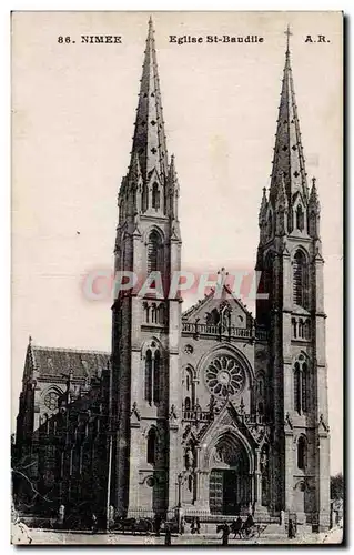 Cartes postales Nimes Eglise St Baudille