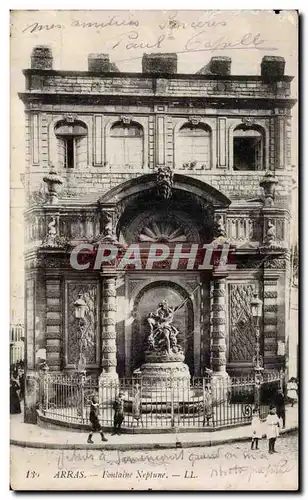 Ansichtskarte AK Arras Fontaine Neptune