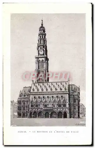 Cartes postales Arras Le beffroi et l'hotel de ville